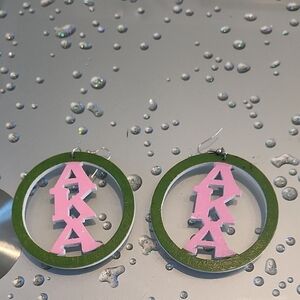 AKA  Green and Pink Kids Earrings